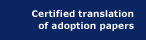 Certified translation of adoption papers